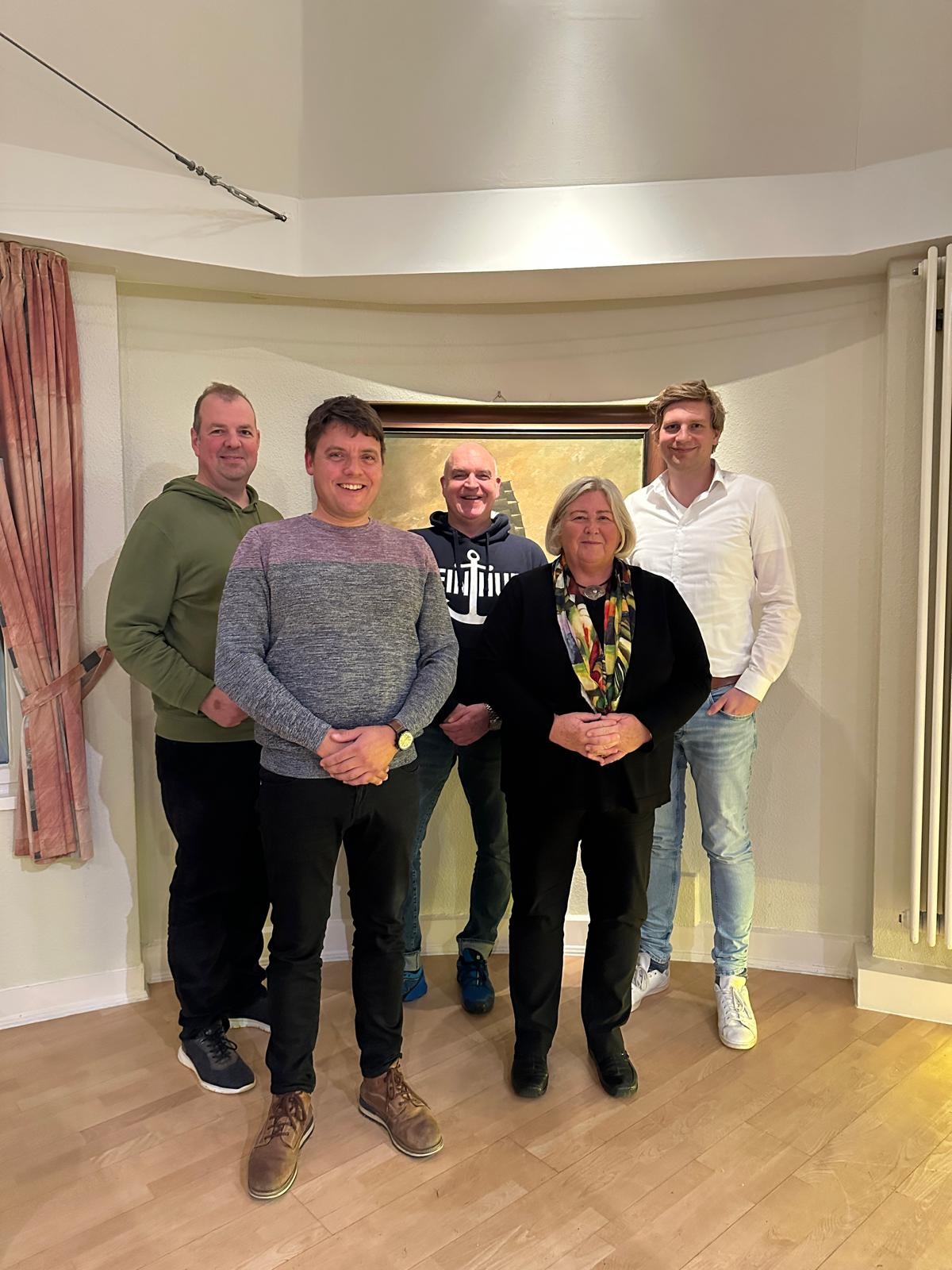 v.l.n.r. Christian Broer, Patrick Meyer, Lars Tuchlitz, Christiane Schweer und Daniel Stahlhut